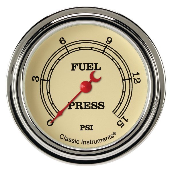 Classic Instruments® - Vintage Series 2-5/8" Fuel Pressure Gauge, 15 psi