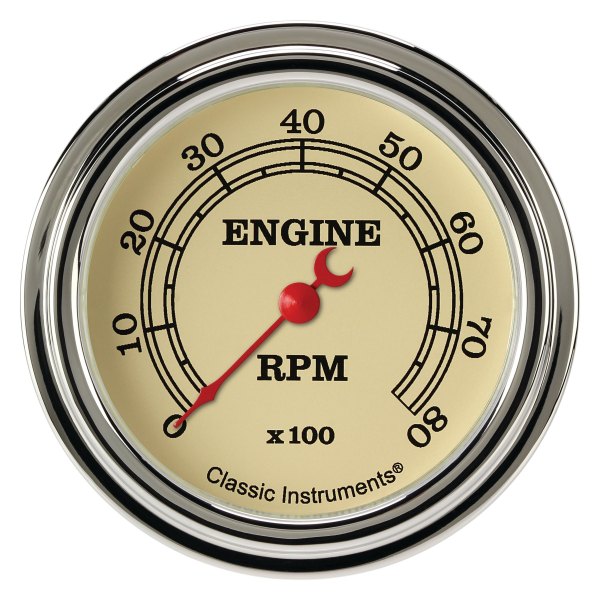 Classic Instruments® - Vintage Series 2-5/8" Tachometer, 8,000 RPM
