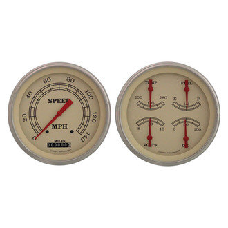 Classic Instruments® - Vintage Series 4-5/8" Speedometer and Quad Gauge Set, 140 MPH