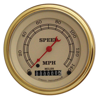 Classic Instruments® - Vintage Series 3-3/8" Speedometer, 140 MPH