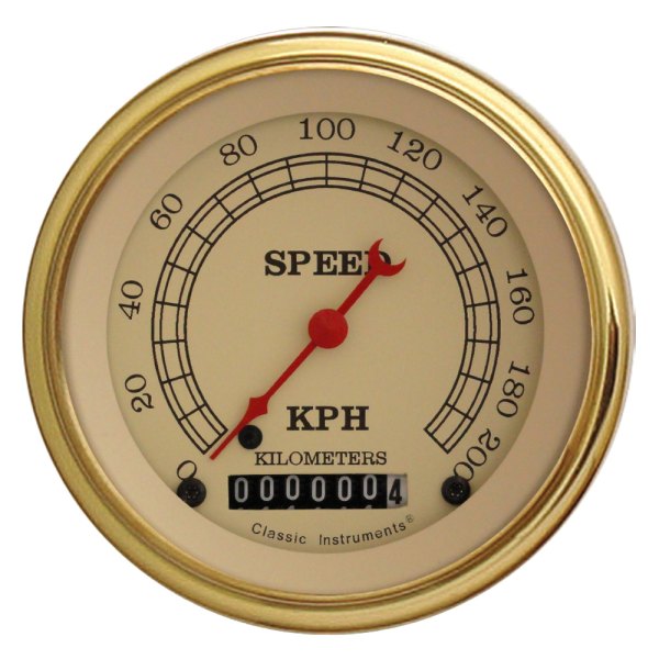 Classic Instruments® - Vintage Series 3-3/8" Speedometer, 200 KPH