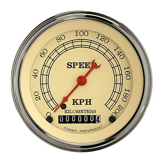 Classic Instruments® - Vintage Series 3-3/8" Speedometer, 200 KPH