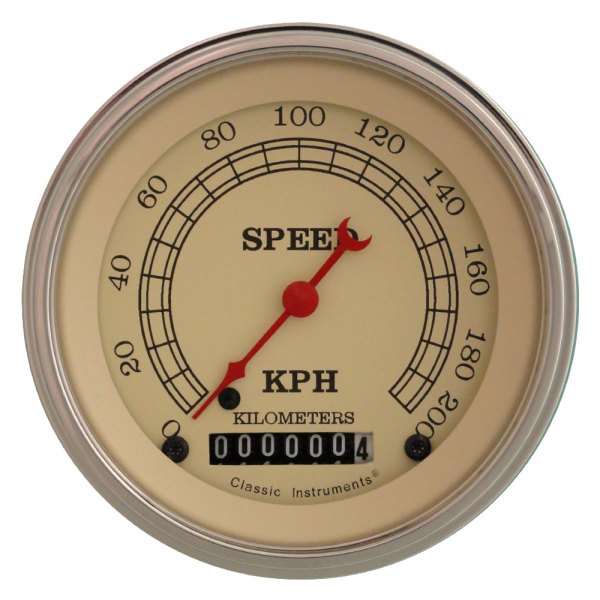 Classic Instruments® - Vintage Series 3-3/8" Speedometer, 200 KPH