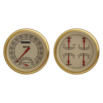 Classic Instruments® - Vintage Series Custom 2-Gauge Set, 140 MPH