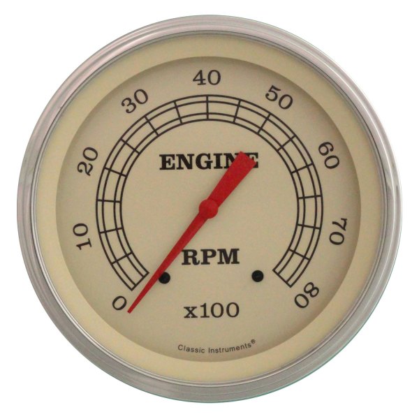 Classic Instruments® - Vintage Series 4-5/8" Tachometer, 8,000 RPM
