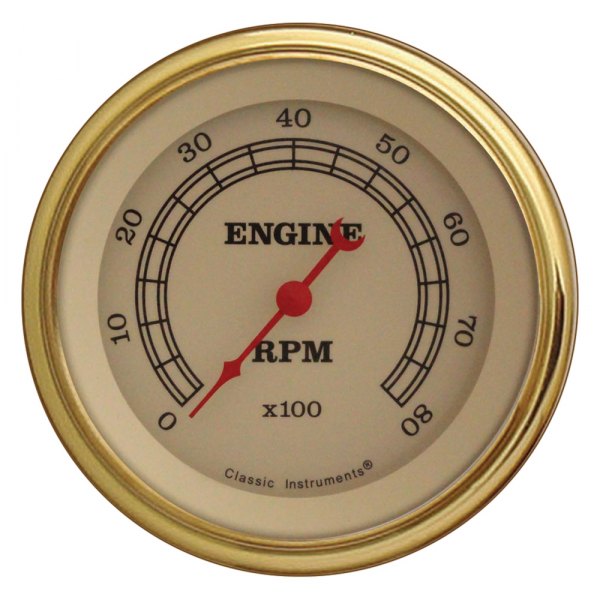 Classic Instruments® - Vintage Series 3-3/8" Tachometer, 8,000 RPM