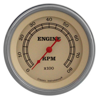 Classic Instruments® - Vintage Series 3-3/8" Tachometer, 8,000 RPM