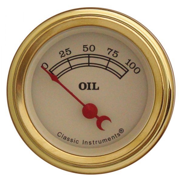 Classic Instruments® - Vintage Series 2-1/8" Oil Pressure Gauge, 100 psi