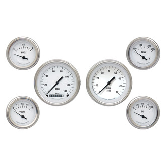 Classic Instruments® - White Hot Series 3-3/8" Custom 6-Gauge Set