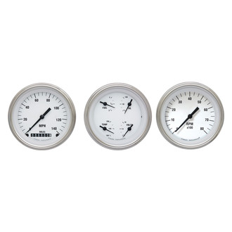 Classic Instruments® - White Hot Series 3-3/8" Custom 3-Gauge Set