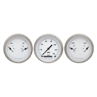 Classic Instruments® - White Hot Series 3-3/8" Custom 3-Gauge Set