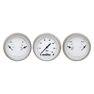 Classic Instruments® - White Hot Series 3-3/8" Custom 3-Gauge Set