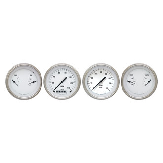 Classic Instruments® - White Hot Series 3-3/8" Custom 4-Gauge Set