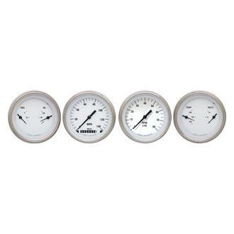 Classic Instruments® - White Hot Series 3-3/8" Custom 4-Gauge Set