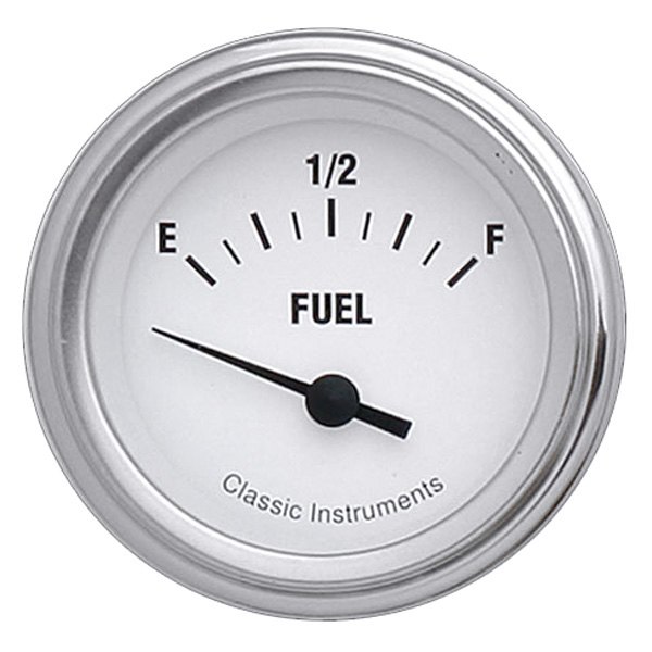 Classic Instruments® - White Hot Series 2-1/8" Fuel Level Gauge, 0-90