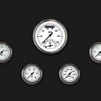 Classic Instruments® - White Hot Series 3-3/8" Custom 5-Gauge Set