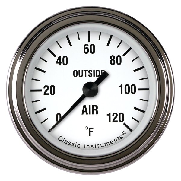 Classic Instruments® - White Hot Series 2-1/8" Air Temperature Gauge, 120 F