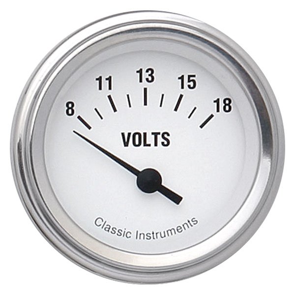 Classic Instruments® - White Hot Series 2-1/8" Voltmeter, 8-18 V