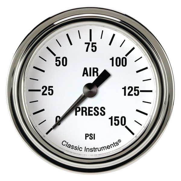 Classic Instruments® - White Hot Series 2-5/8" Air Pressure Gauge, 150 psi