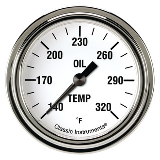 Classic Instruments® - White Hot Series Oil Temperature Gauge