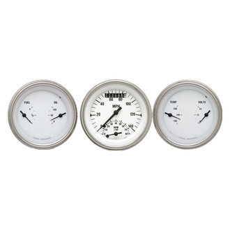 Classic Instruments® - White Hot Series 3-3/8" Custom 3-Gauge Set