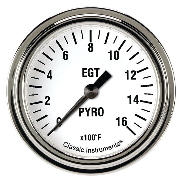 Classic Instruments® - White Hot Series 2-5/8" Exhaust Gas Temperature Gauge