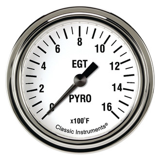Classic Instruments® - White Hot Series 2-5/8" Pyrometer Gauge