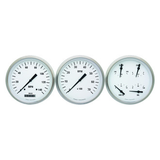 Classic Instruments® - White Hot Series 4-5/8" Custom 3-Gauge Set