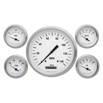 Classic Instruments® - White Hot Series 4-5/8" Custom 5-Gauge Set