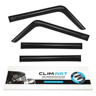 Clim Art® - Tape-On Dark Smoke Front and Rear Side Window Deflectors