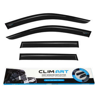 Clim Art® - Tape-On Dark Smoke Front and Rear Side Window Deflectors