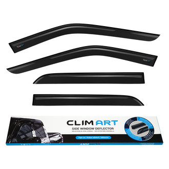 Clim Art® - Tape-On Dark Smoke Front and Rear Side Window Deflectors