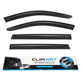 Clim Art® - Tape-On Dark Smoke Front and Rear Side Window Deflectors