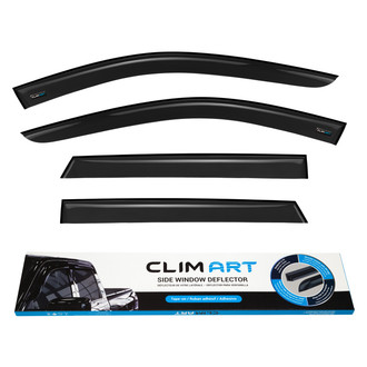 Clim Art® - Tape-On Dark Smoke Front and Rear Side Window Deflectors