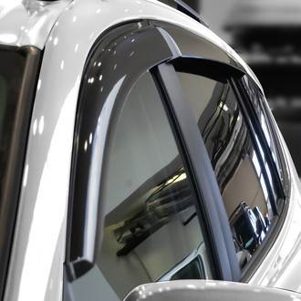 Clim Art® - Tape-On Dark Smoke Front and Rear Side Window Deflectors