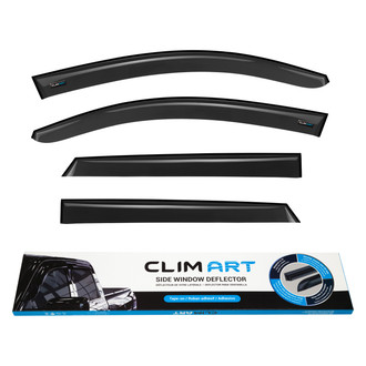 Clim Art® - Tape-On Dark Smoke Front and Rear Side Window Deflectors