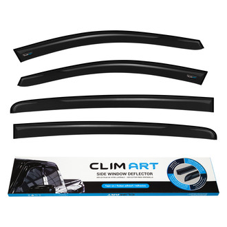 Clim Art® - Tape-On Dark Smoke Front and Rear Side Window Deflectors