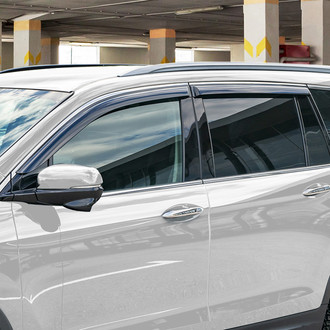 Clim Art® - Tape-On Dark Smoke Front and Rear Side Window Deflectors