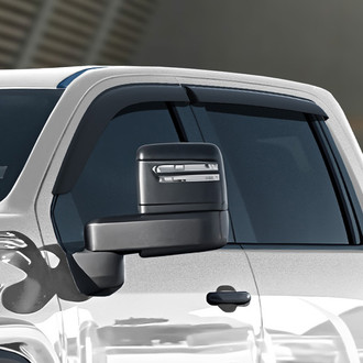 Clim Art® - Tape-On Dark Smoke Front and Rear Side Window Deflectors with 2 License Plate Frames