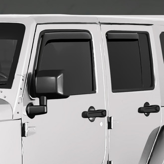 Clim Art® - In-Channel Dark Smoke Front and Rear Side Window Deflectors