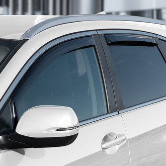 Clim Art® - In-Channel Dark Smoke Front and Rear Side Window Deflectors
