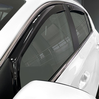 Clim Art® - In-Channel Dark Smoke Front and Rear Side Window Deflectors