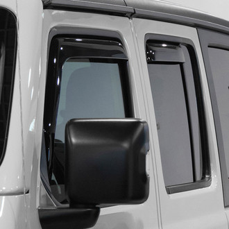 Clim Art® - In-Channel Dark Smoke Front and Rear Side Window Deflectors