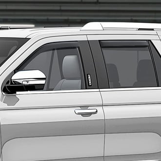 Clim Art® - In-Channel Dark Smoke Front and Rear Side Window Deflectors