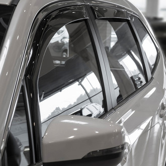 Clim Art® - In-Channel Dark Smoke Front and Rear Side Window Deflectors