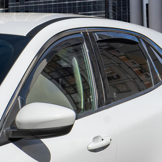 Clim Art® - In-Channel Dark Smoke Front and Rear Side Window Deflectors