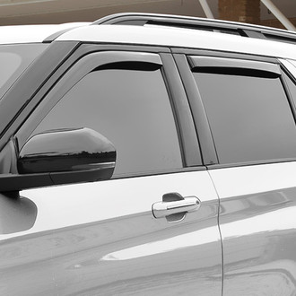 Clim Art® - In-Channel Dark Smoke Front and Rear Side Window Deflectors