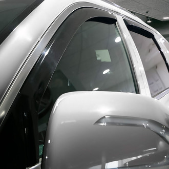 Clim Art® - In-Channel Dark Smoke Front and Rear Side Window Deflectors