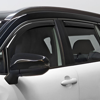 Clim Art® - In-Channel Dark Smoke Front and Rear Side Window Deflectors