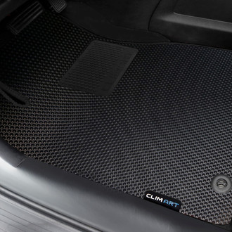 Clim Art® - All-Weather 1st & 2nd Row Black Rubber Floor Mat Set